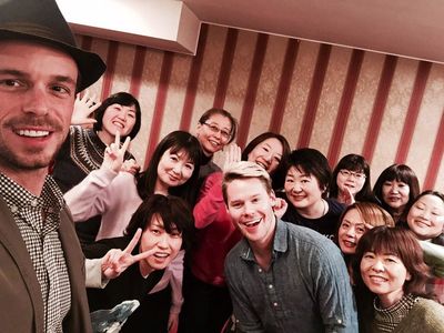 "Thrilled to be in Tokyo with @RandyHarrison01 and a few of his devoted fans. #QueerAsFolk #actorslife #Japan" - November 22nd, 2014
