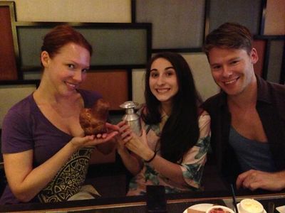 "Bday journal: took a break from juicing to DEVOUR popovers & deliciousness w the #Harbor cast at BLT Steak." - Erin Cummings - Twitter, July 19th
