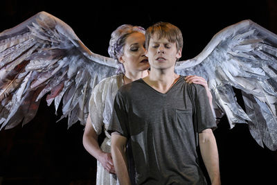 Francesca Faridany (The Angel) and Randy Harrison (Prior Walter) in Berkeley Repertory Theatre’s production of Angels in America, Part Two: Perestroika.
Photo courtesy of Kevin Berne/Berkeley Repertory Theatre
