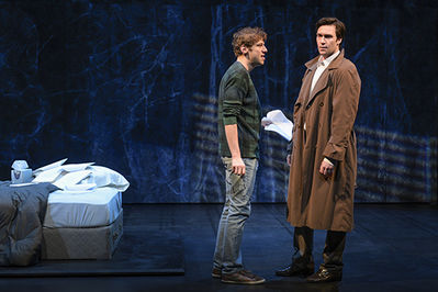 Benjamin T. Ismail (Louis Ironson) and Danny Binstock (Joe Pitt) in Berkeley Repertory Theatre’s production of Angels in America, Part Two: Perestroika.
Photo courtesy of Kevin Berne/Berkeley Repertory Theatre
